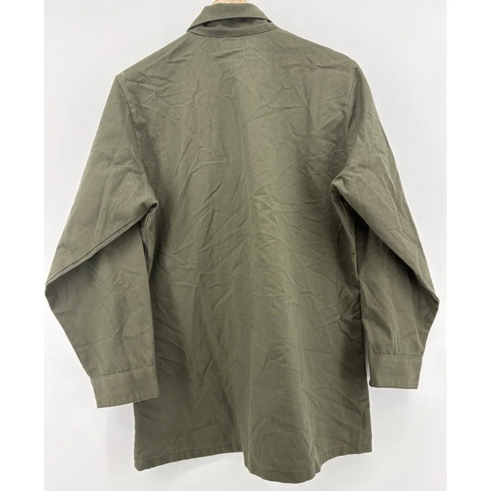 US Air‎ Force OG-507 Utility Shirt Vintage 70s Military Olive Green Vietnam Poly